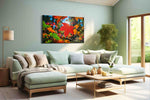 Radiant Autumn Symphony leaves canvas print, hanging on wall