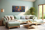 Whirlwind of Autumn Symphony nature canvas print shown in a wall scene