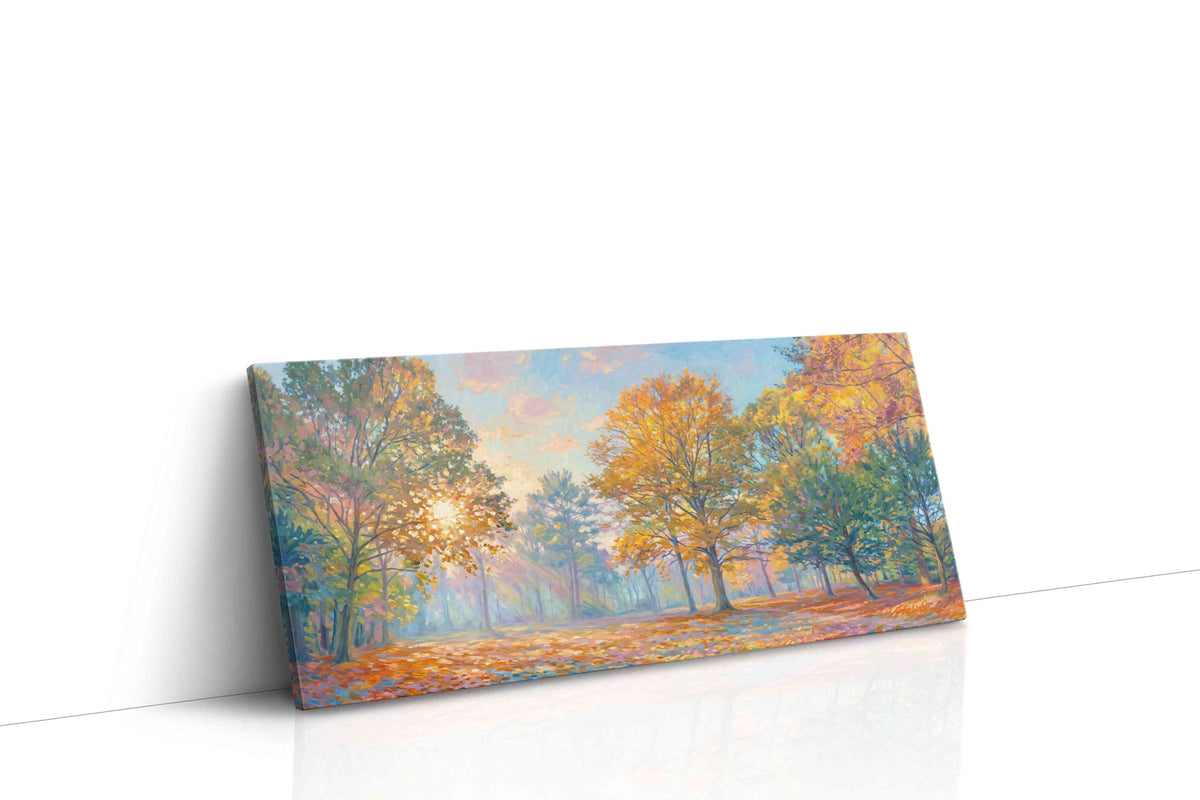 Whispers of Autumn Dawn nature canvas print gallery-wrapped landscape canvas studio shot