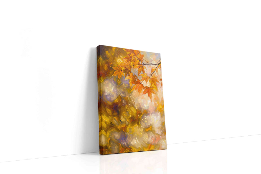 Whispers of Autumn Light leaves canvas print, gallery-wrapped, ready to hang