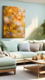 Whispers of Autumn Light (Autumn) - Leaves, Leaf Wall Art, Botanical Canvas Print, Nature Decor