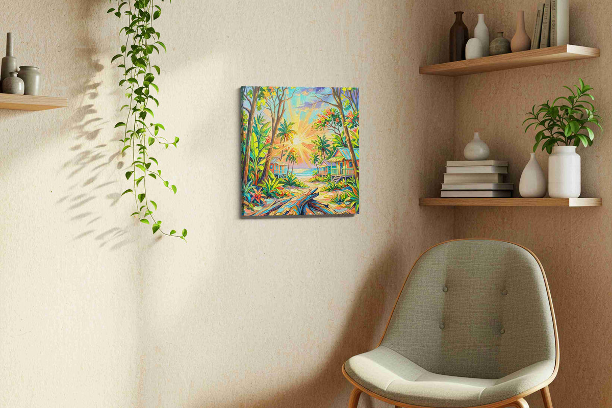 Tropical Dawn Harmony (Beach) - Nature, Nature Wall Art, Scenic Canvas Print, Natural Landscape Art