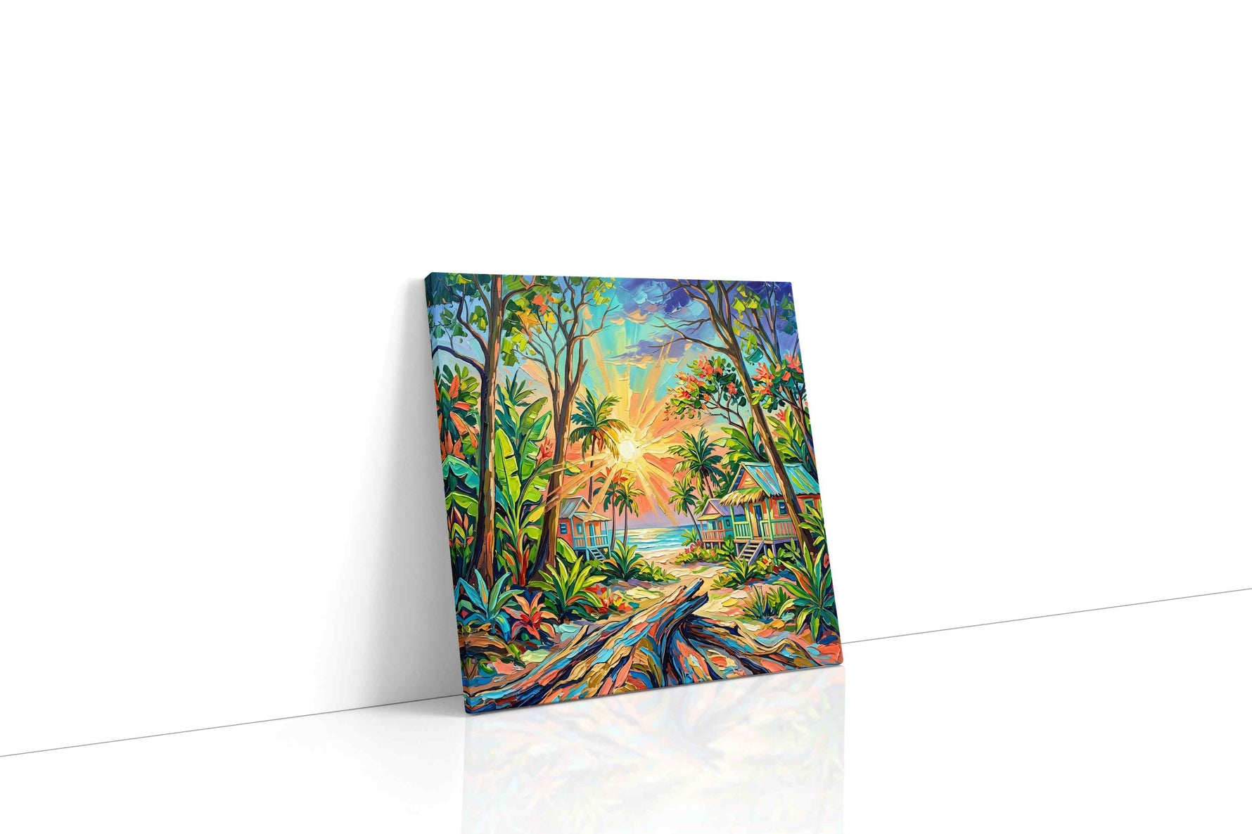 Tropical Dawn Harmony nature canvas print, gallery-wrapped, ready to hang
