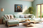 Gaze of the Wild Guardian bears canvas print, hanging on wall