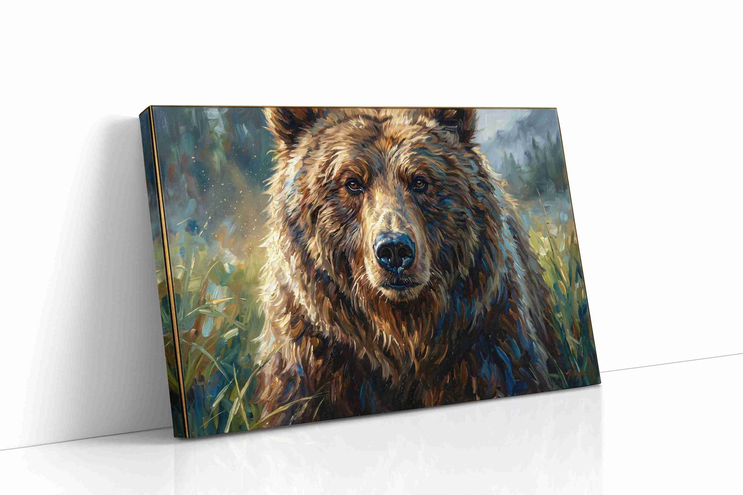 Guardian of the Wild bears canvas print, gallery-wrapped, ready to hang