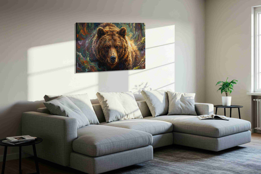 Majestic Wilderness Guardian (Bears) - Bear Wall Art, Wildlife Canvas Print, Nature Animal Art