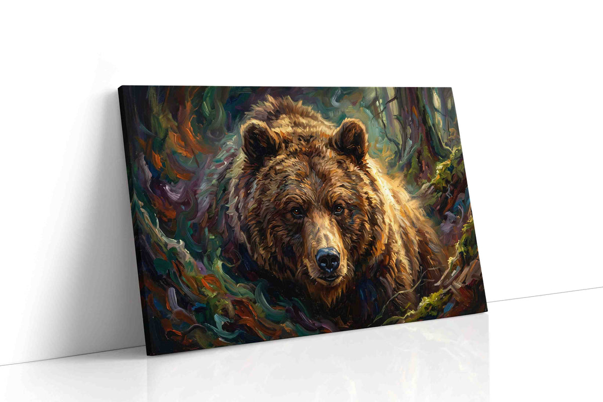 Majestic Wilderness Guardian bears canvas print, gallery-wrapped, ready to hang