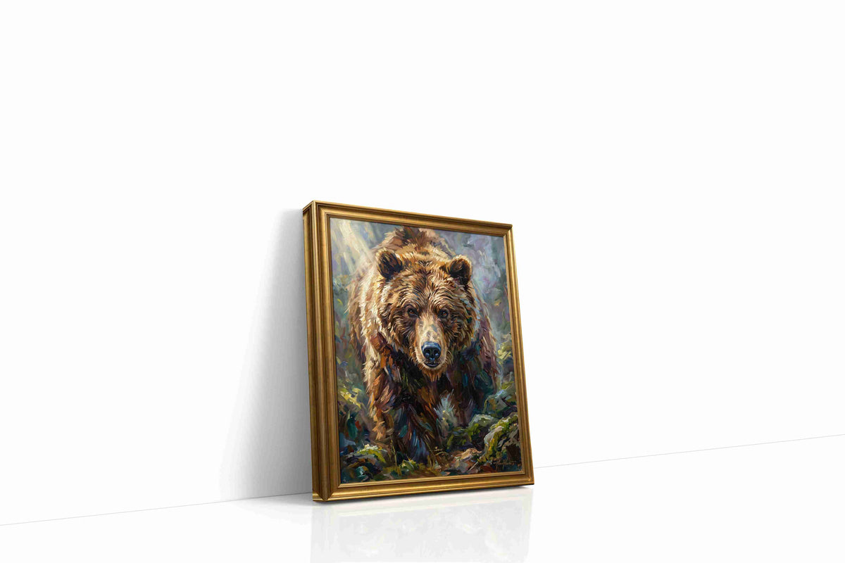 Majestic Wilderness Guardian II bears canvas print gallery-wrapped portrait canvas studio shot