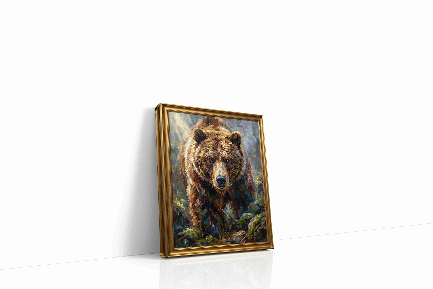 Majestic Wilderness Guardian II bears canvas print gallery-wrapped portrait canvas studio shot