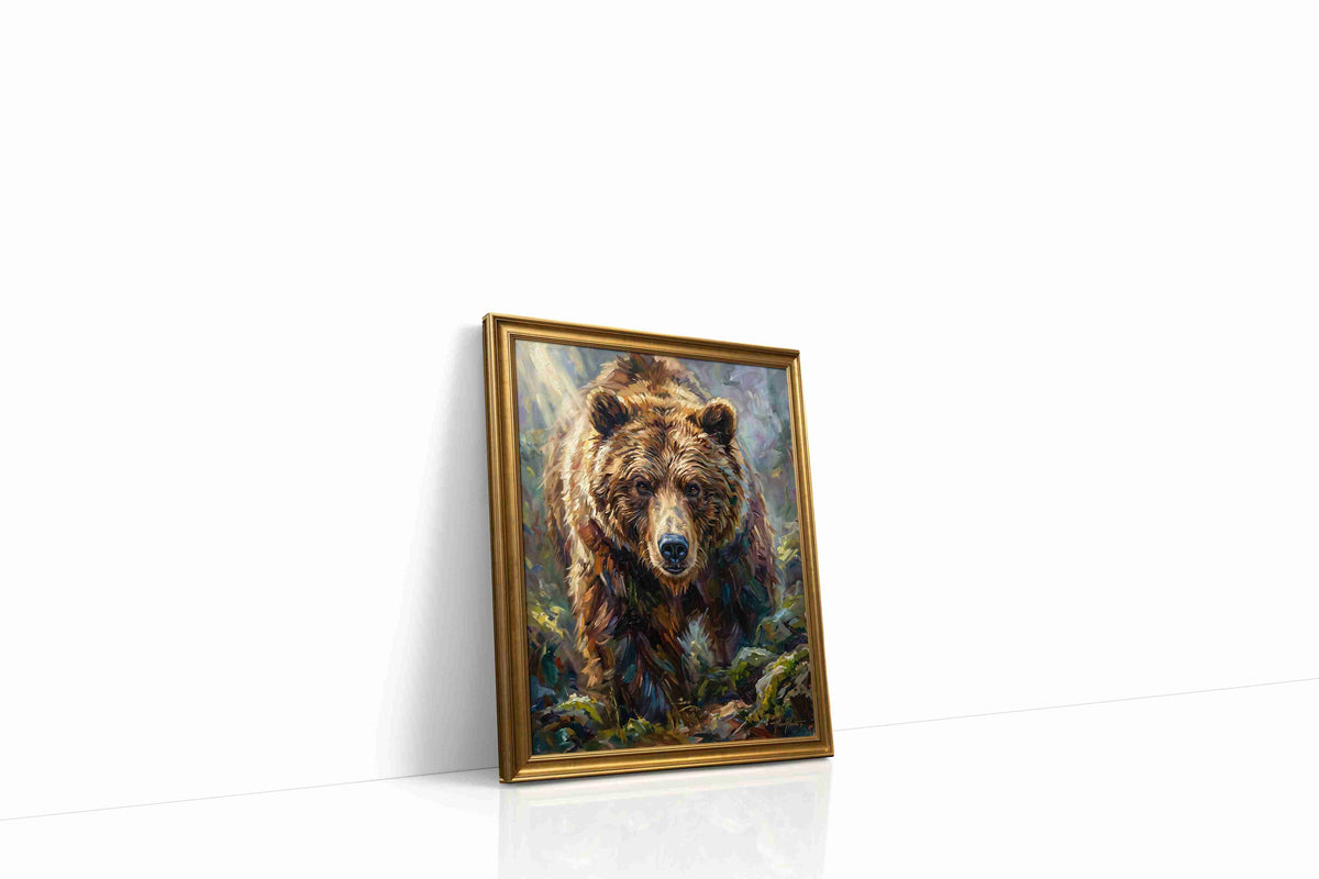 Majestic Wilderness Guardian II bears canvas print, gallery-wrapped, ready to hang