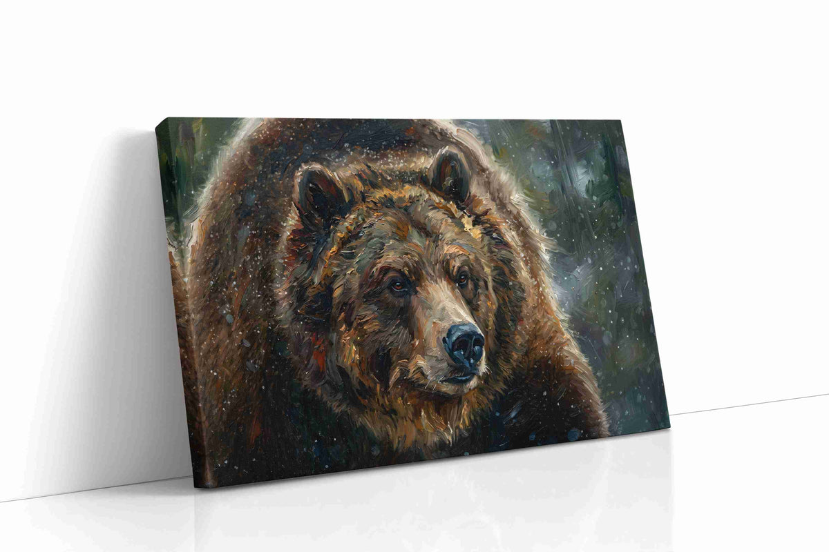 Majestic Wilderness Guardian III bears canvas print gallery-wrapped landscape canvas studio shot