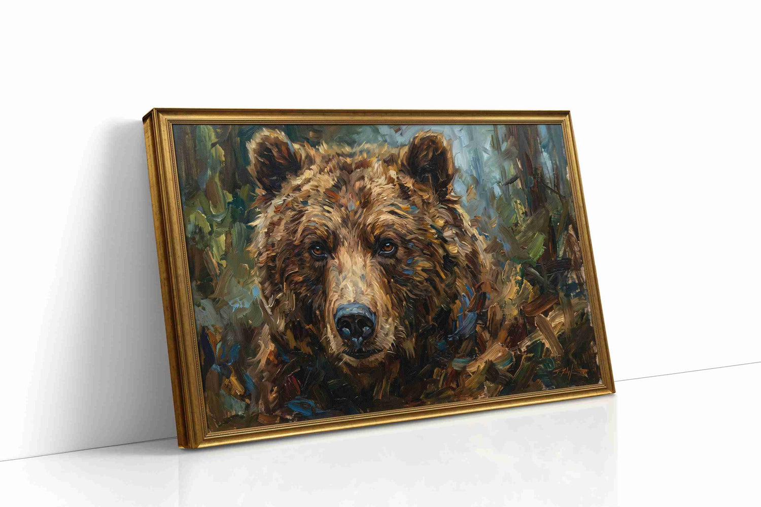 Through the Eyes of the Bear (Bears) - Bear Wall Art, Wildlife Canvas Print, Nature Animal Art gallery-wrapped landscape canvas studio shot