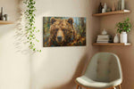 Through the Eyes of the Bear bears canvas print, hanging on wall