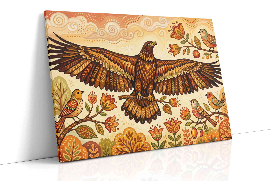 Autumn Flight Symphony (Birds) - Bird Wall Art, Avian Canvas Print, Nature Bird Art