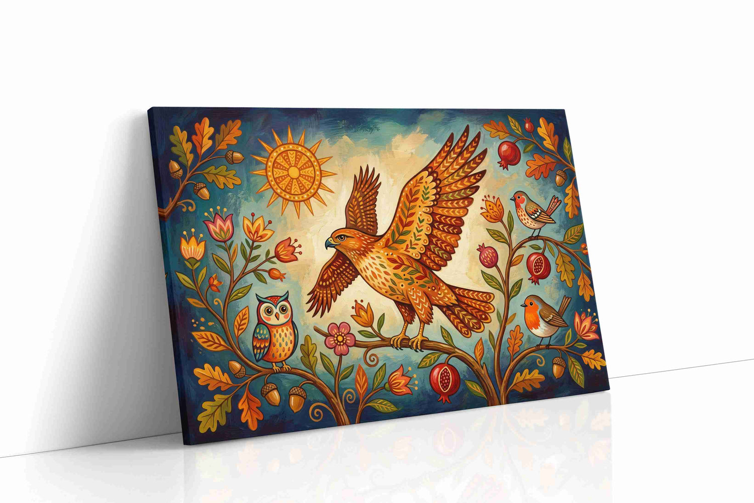 Enchanted Avian Symphony birds canvas print, gallery-wrapped, ready to hang