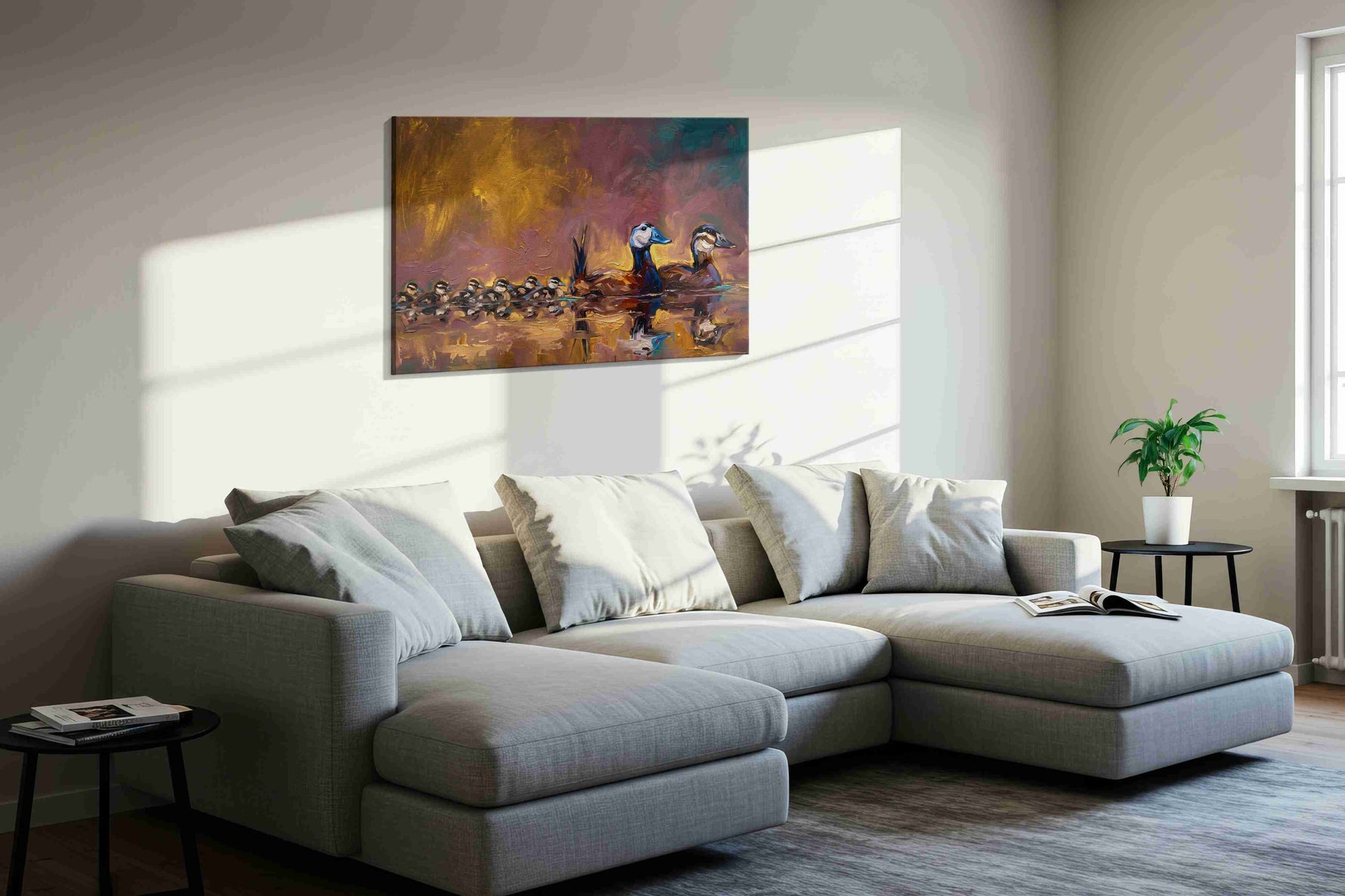 Golden River Symphony (Birds) - Animals, Animal Wall Art, Wildlife Canvas Print, Animal Lover Decor