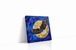Lunar Flight Symphony birds canvas print gallery-wrapped square canvas studio shot