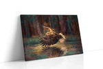 Majestic Flight Over Reflections animals canvas print gallery-wrapped landscape canvas studio shot