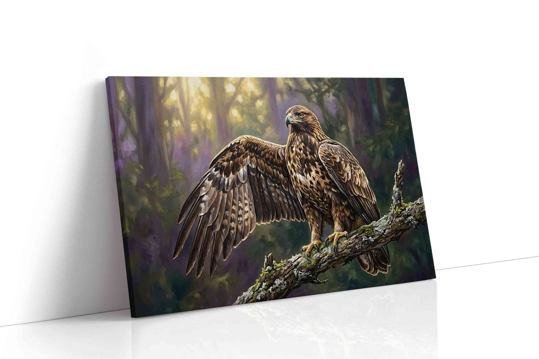 Majestic Forest Sentinel birds canvas print gallery-wrapped landscape canvas studio shot