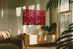 Crimson Bloom Symphony (Floral) - Floral Canvas Print, Botanical Wall Art, Flower Canvas Art