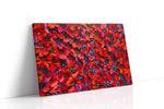 Crimson Bloom Symphony floral canvas print, gallery-wrapped, ready to hang