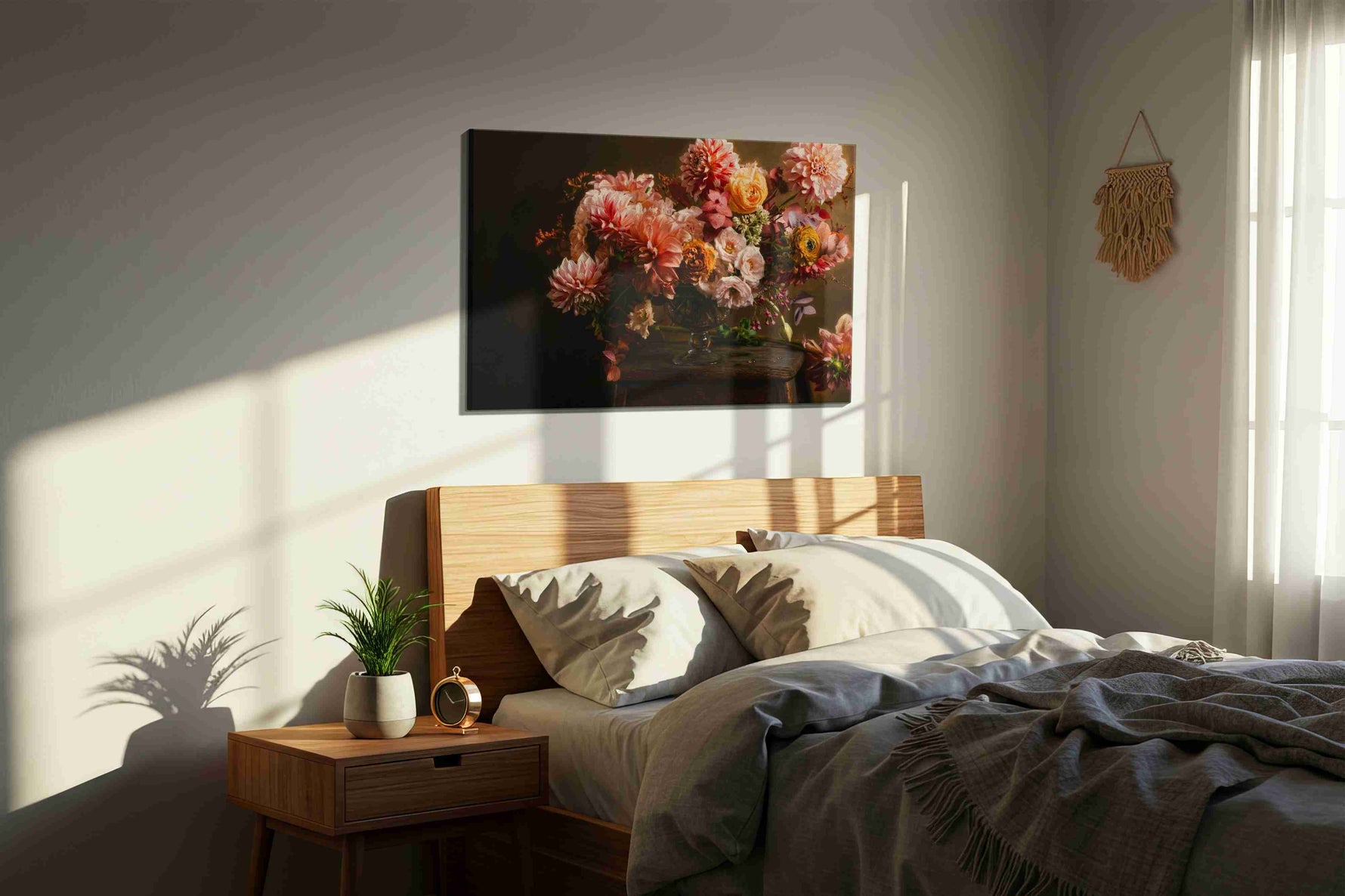 Eternal Bloom Symphony (Floral) - Floral Canvas Print, Botanical Wall Art, Flower Canvas Art