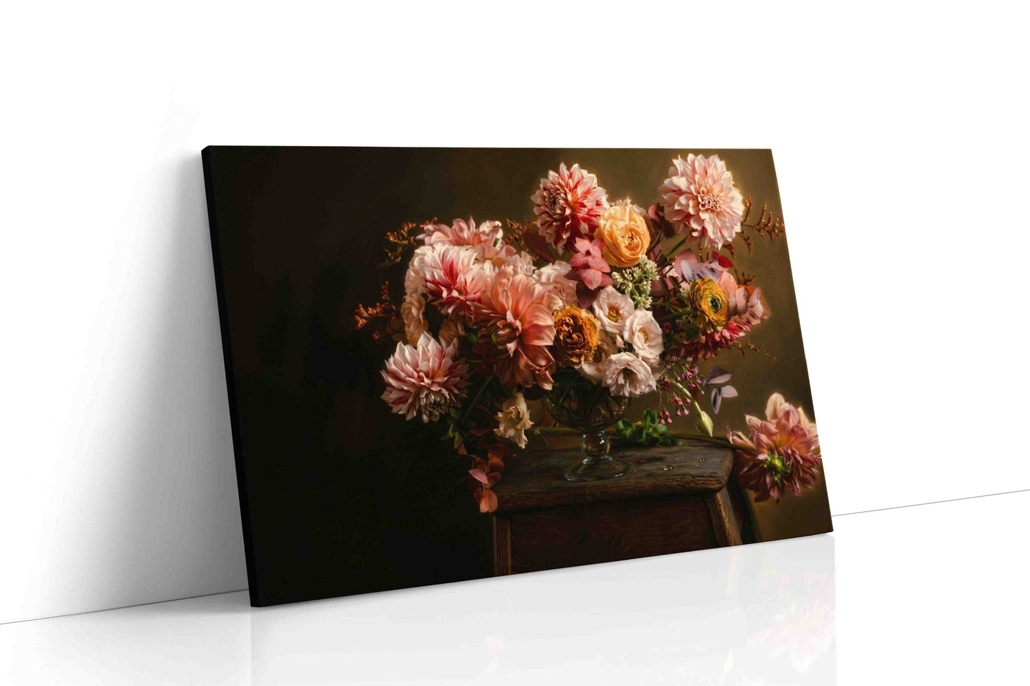 Eternal Bloom Symphony floral canvas print, gallery-wrapped, ready to hang