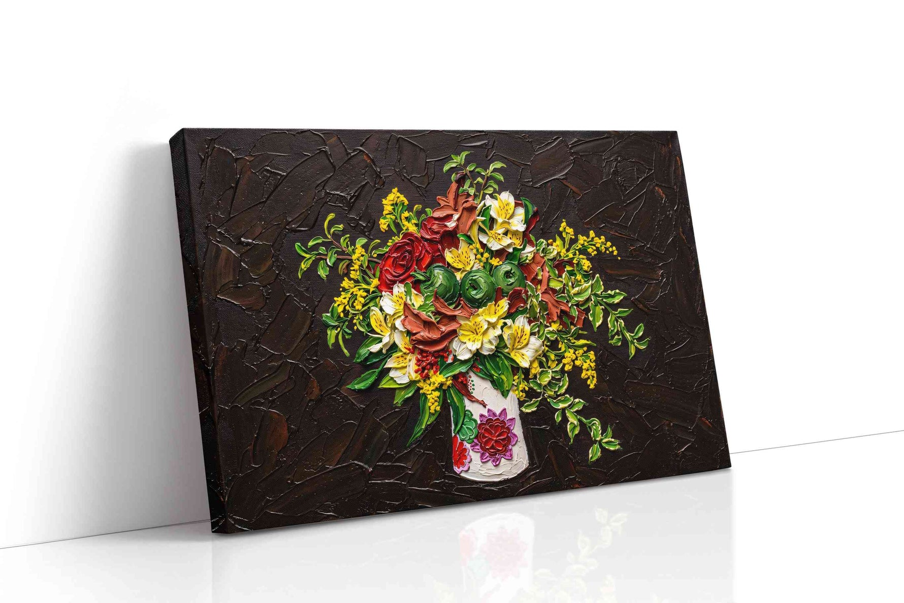 Eternal Bloom Symphony II floral canvas print, gallery-wrapped, ready to hang