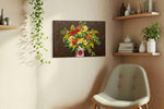 Eternal Bloom Symphony II floral canvas print styled in a living room