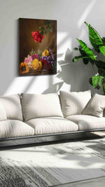 Eternal Bloom Symphony III floral canvas print, on wall, lifestyle preview