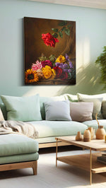 Eternal Bloom Symphony III (Floral) - Floral Canvas Print, Botanical Wall Art, Flower Canvas Art
