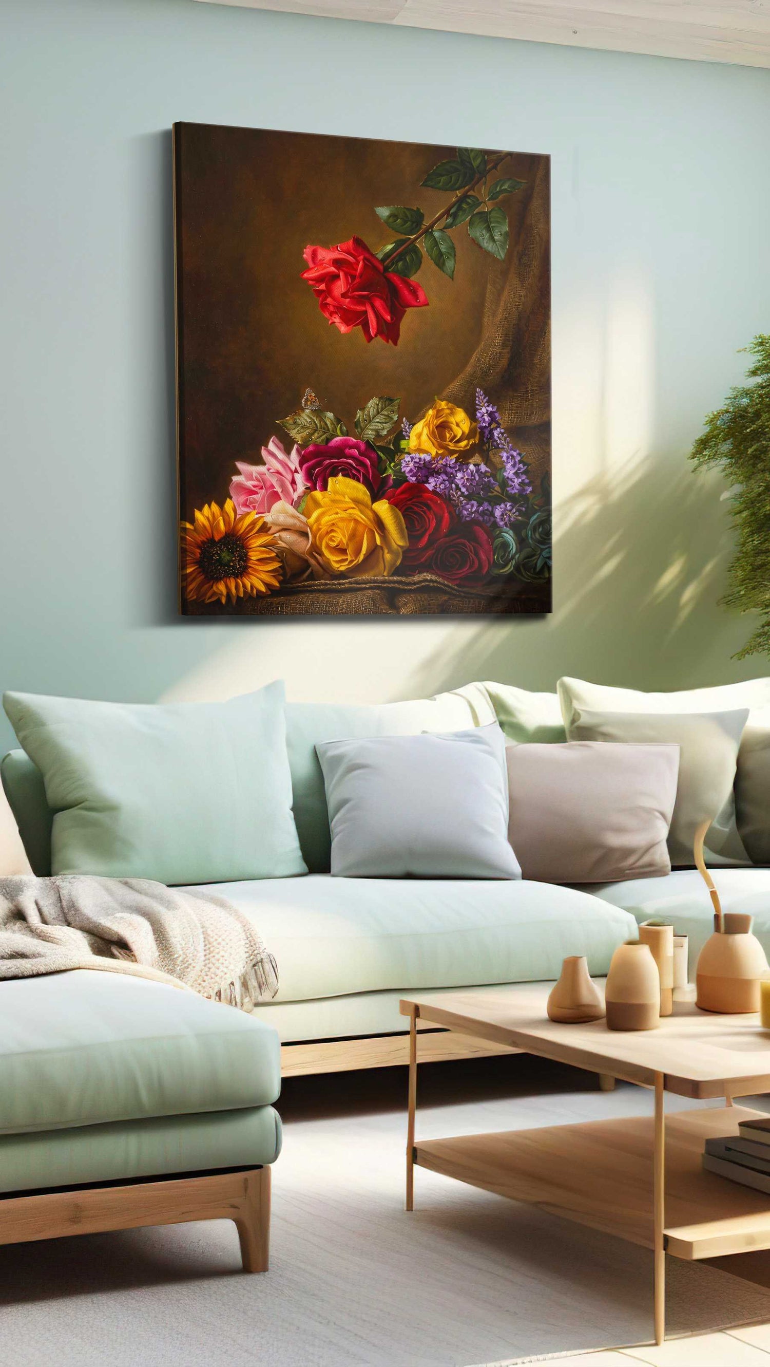 Eternal Bloom Symphony III (Floral) - Floral Canvas Print, Botanical Wall Art, Flower Canvas Art