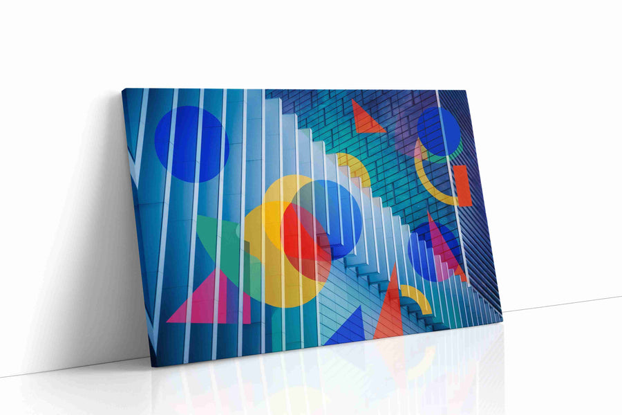 Chromatic Cityscape Symphony modern canvas print, gallery-wrapped, ready to hang
