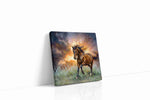 Ethereal Gallop at Dusk horses canvas print, gallery-wrapped, ready to hang