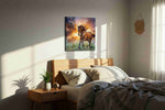 Ethereal Gallop at Dusk (Horses) - Horse Wall Art, Equine Canvas Print, Western Decor
