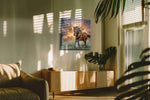 Ethereal Gallop at Dusk horses canvas print, on wall, lifestyle preview