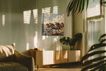 Gallop Through the Tempest II horses canvas print in a hung canvas mockup