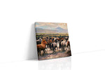 Gallop of Freedom horses canvas print gallery-wrapped square canvas studio shot