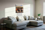 Gallop of Freedom horses canvas print, displayed in a living room