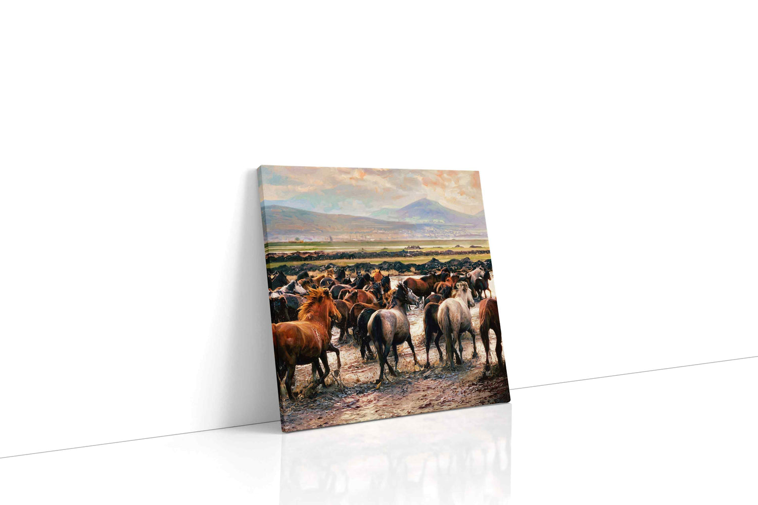 Gallop of Freedom horses canvas print, gallery-wrapped, ready to hang