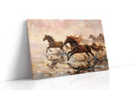 Galloping Through the Mist horses canvas print, gallery-wrapped, ready to hang