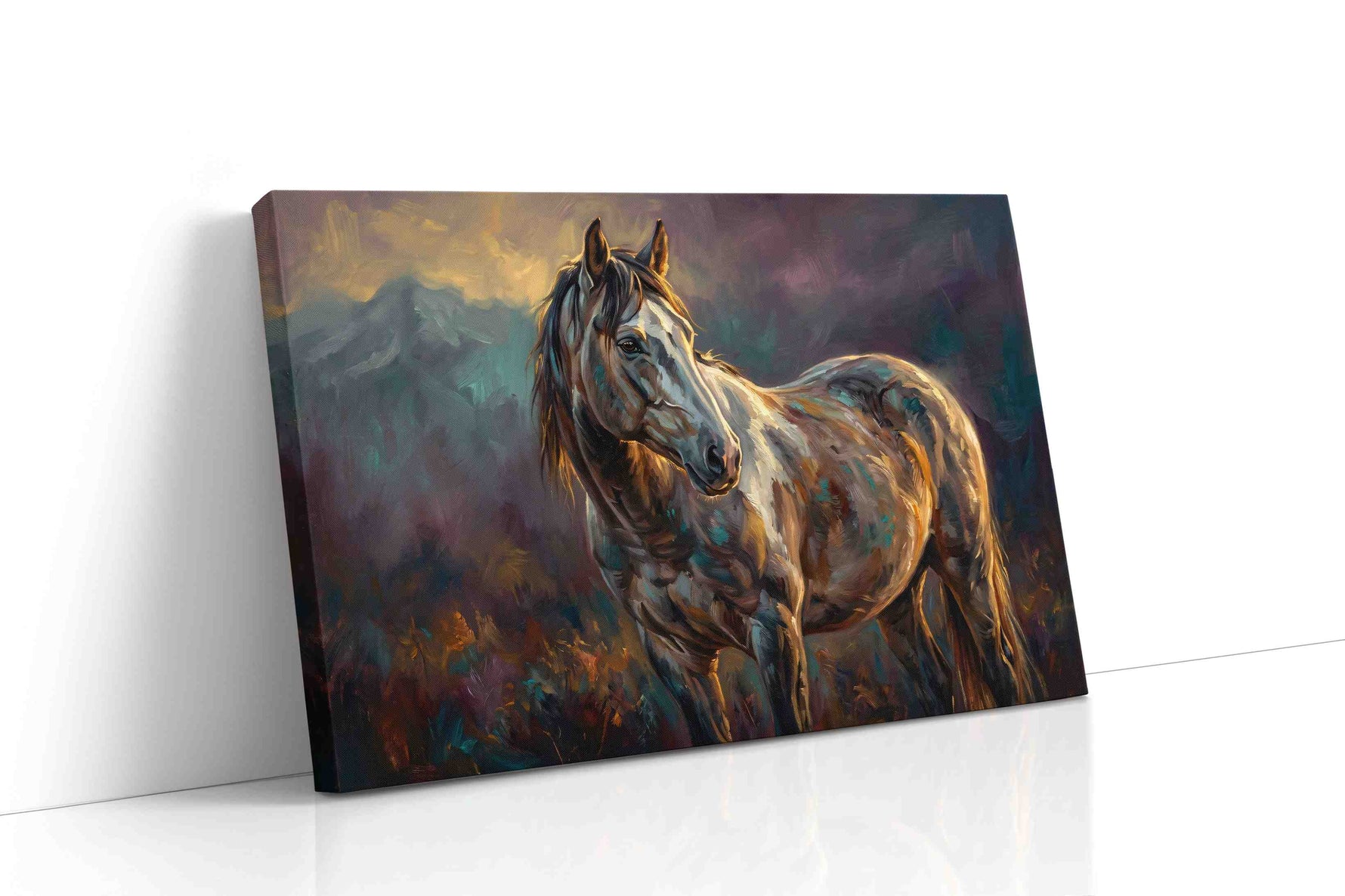 Majestic Equine Dusk animals canvas print, gallery-wrapped, ready to hang