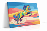Prismatic Gallop in Dunes (Horses) - Animals, Animal Wall Art, Wildlife Canvas Print, Animal Lover Decor