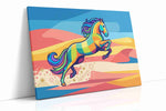 Prismatic Gallop in Dunes animals canvas print, gallery-wrapped, ready to hang