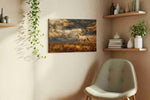 Tempest of the Plains (Horses) - Horse Wall Art, Equine Canvas Print, Western Decor styled in a living room