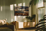 Tempest of the Plains horses canvas print, on wall, lifestyle preview