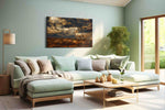 Tempest of the Plains horses canvas print, hanging on wall