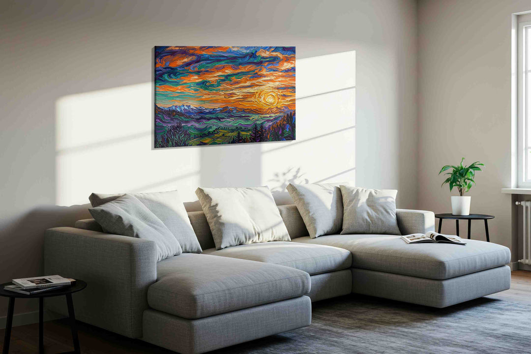 Aurora's Embrace (Landscape) - Nature, Nature Wall Art, Scenic Canvas Print, Natural Landscape Art