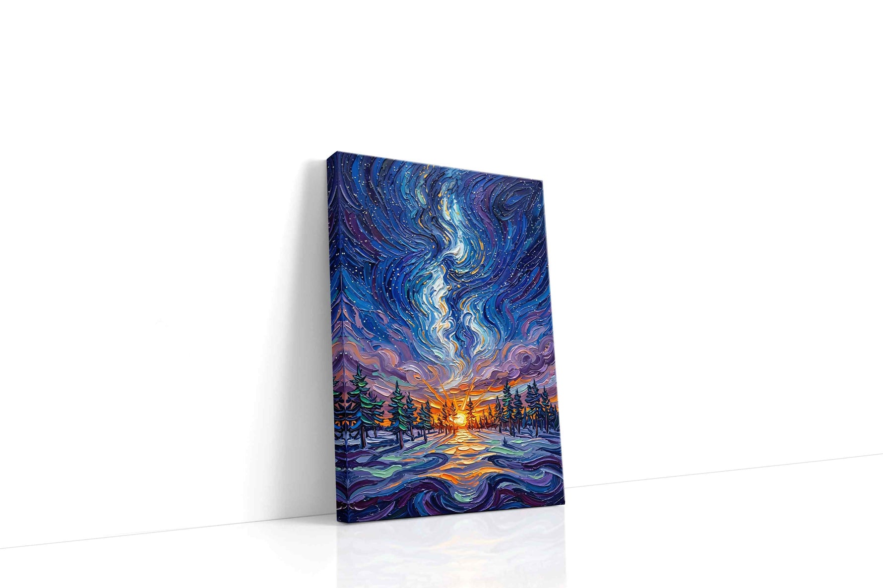 Celestial Dawn's Embrace nature canvas print, gallery-wrapped, ready to hang