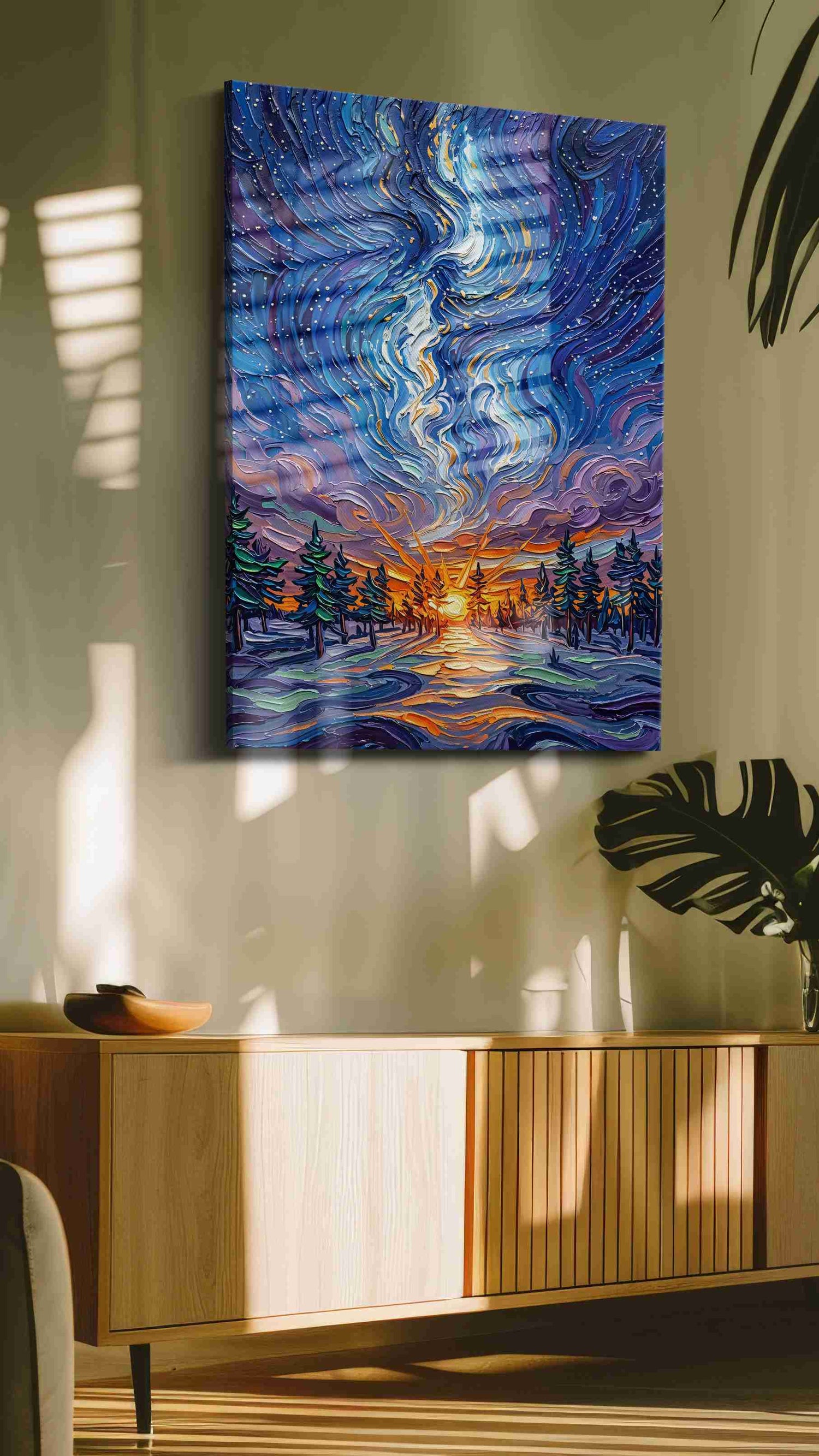 Celestial Dawn's Embrace (Landscape) - Nature, Nature Wall Art, Scenic Canvas Print, Natural Landscape Art